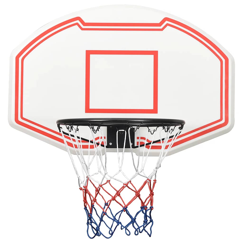 basketballkurv med plade 90x60x2 cm polyethylen hvid