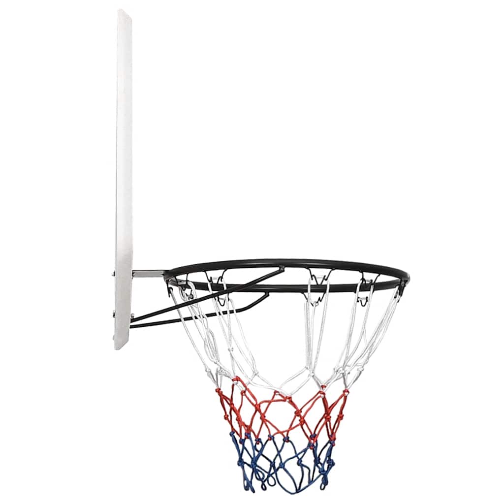 basketballkurv med plade 90x60x2 cm polyethylen hvid