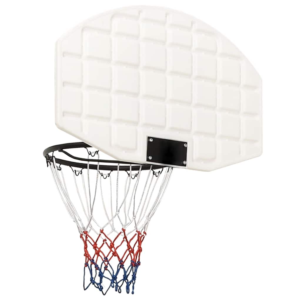 basketballkurv med plade 71x45x2 cm polyethylen hvid