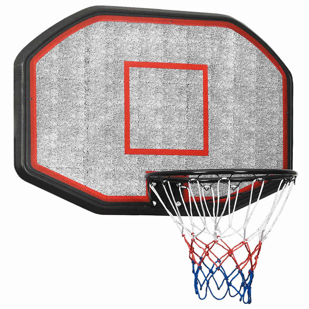 basketballkurv med plade 109x71x3 cm polyethylen sort billede