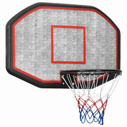 basketballkurv med plade 109x71x3 cm polyethylen sort