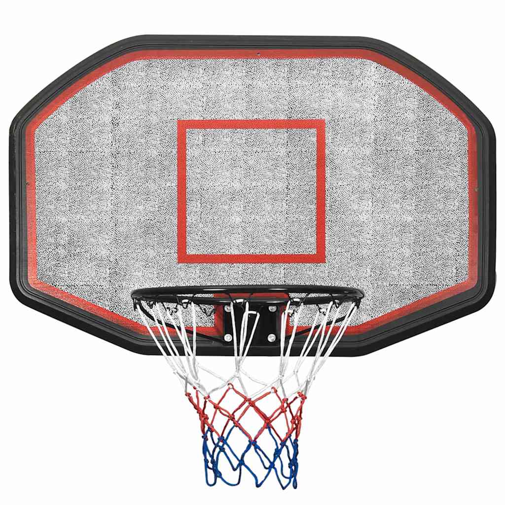 basketballkurv med plade 109x71x3 cm polyethylen sort