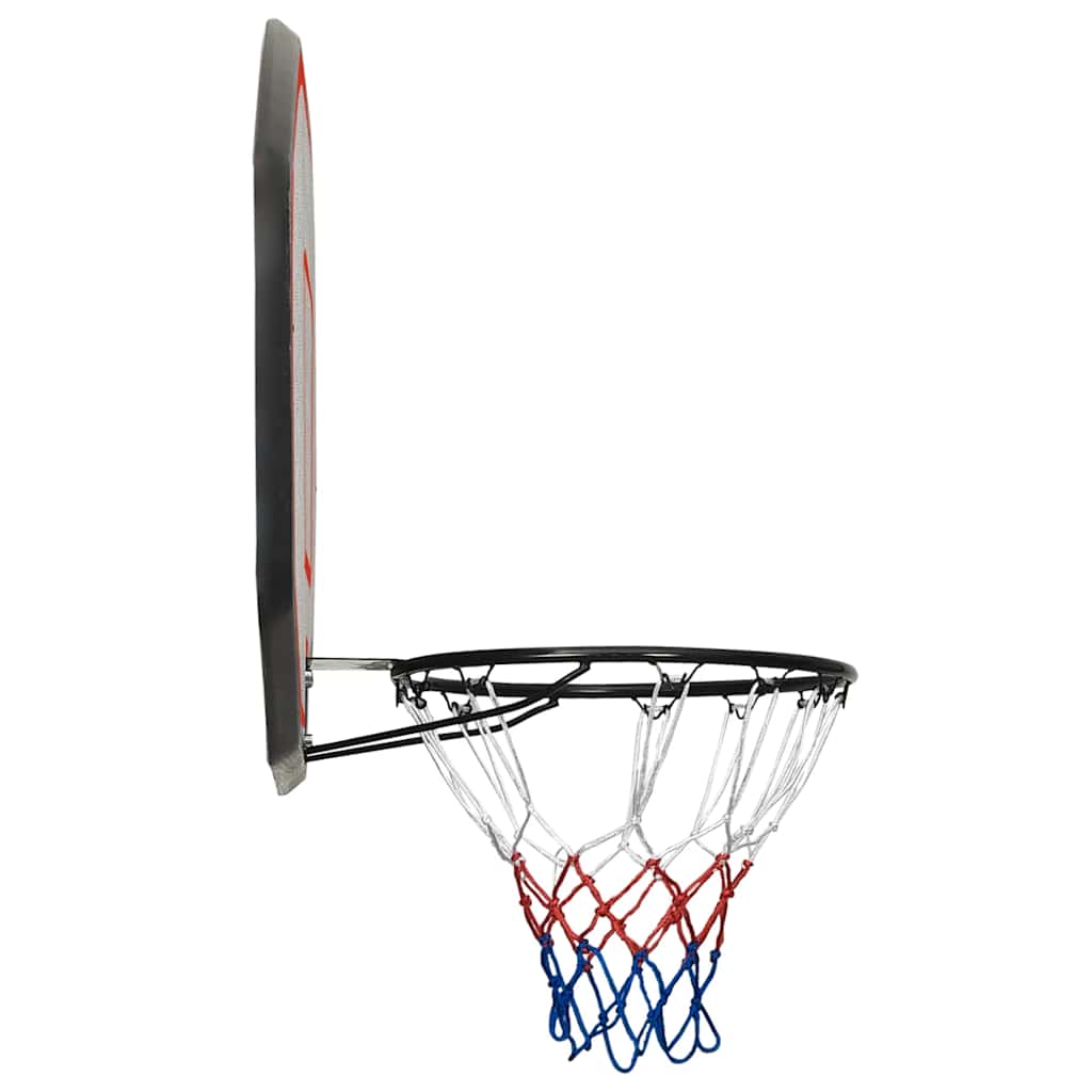 basketballkurv med plade 109x71x3 cm polyethylen sort