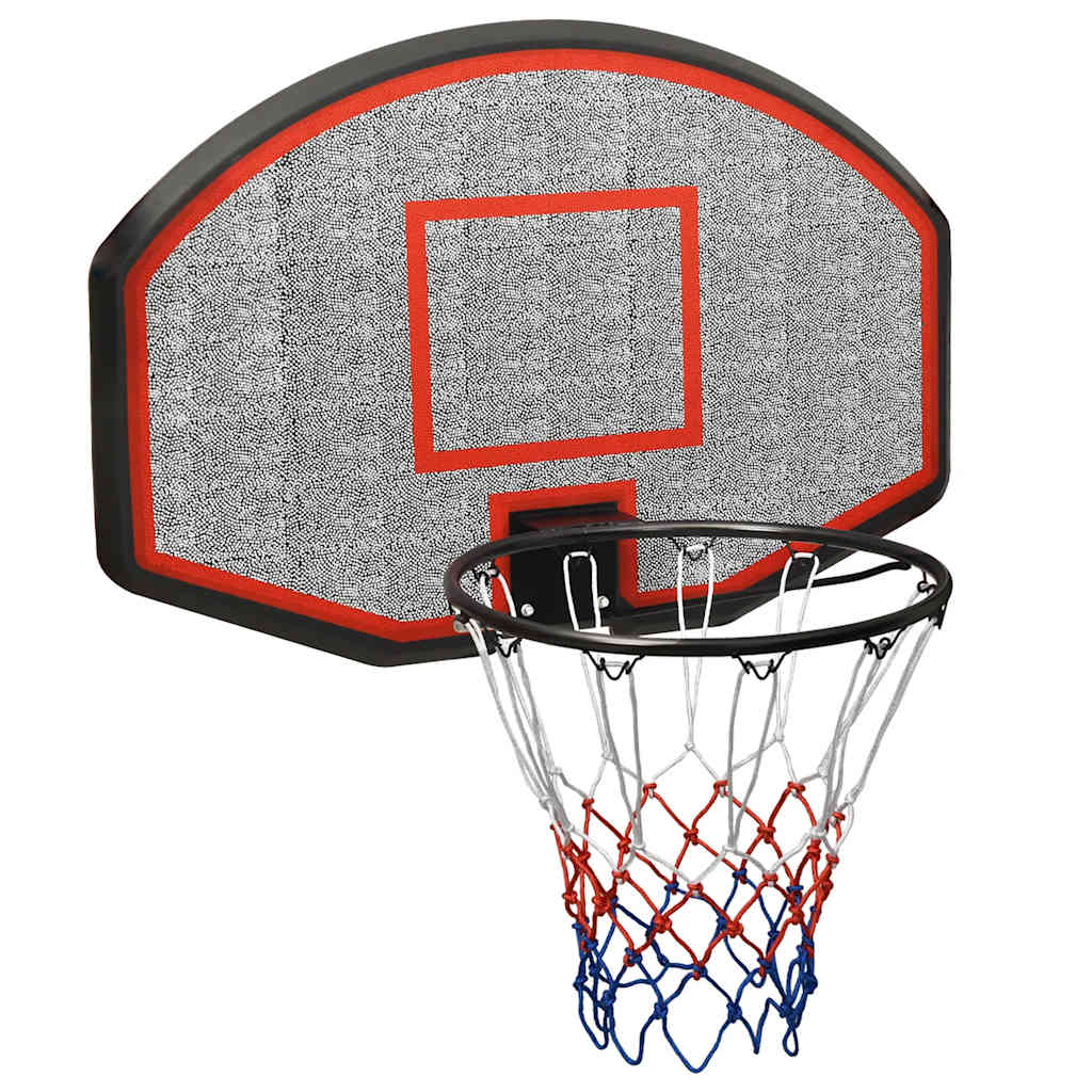 basketballkurv med plade 90x60x2 cm polyethylen sort
