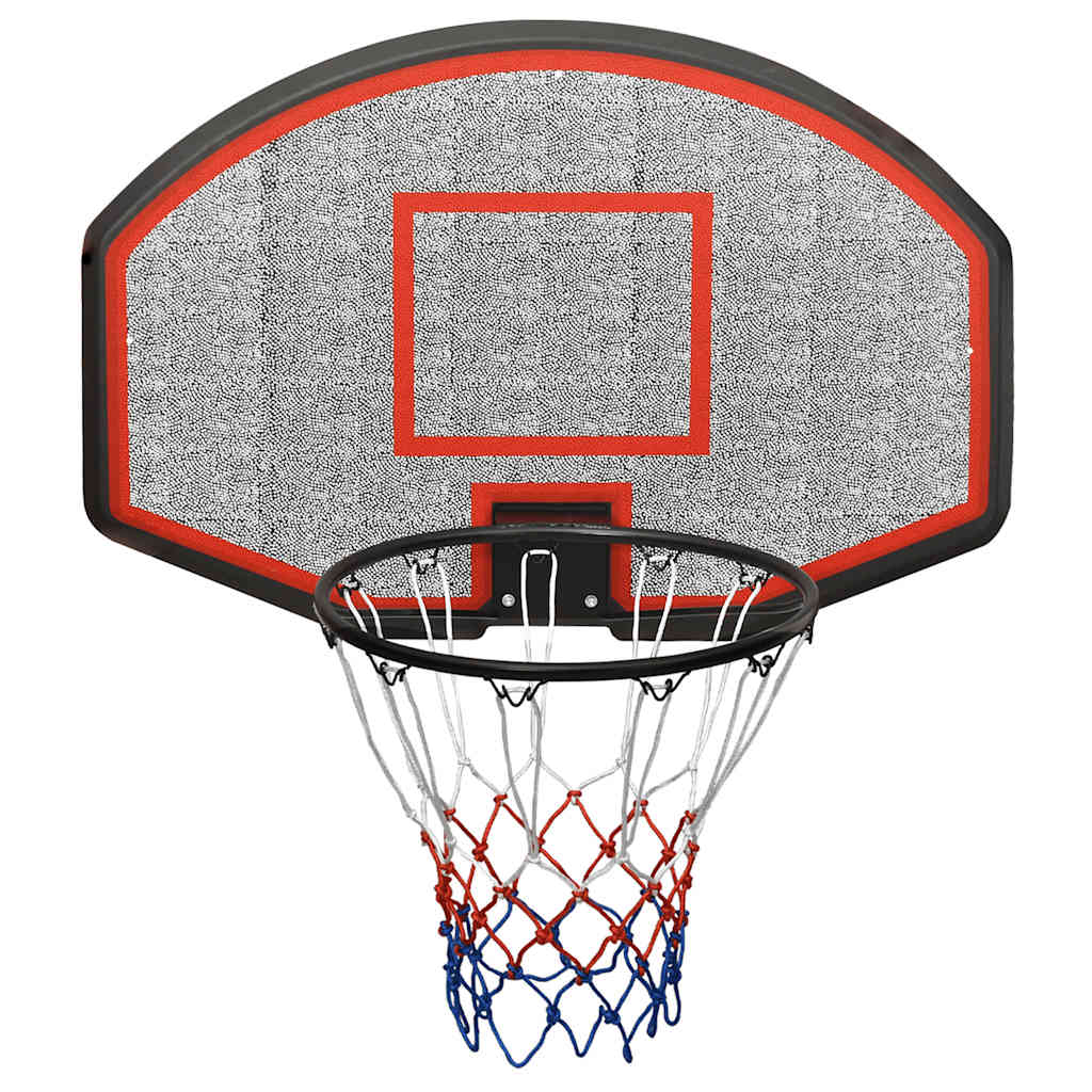 basketballkurv med plade 90x60x2 cm polyethylen sort