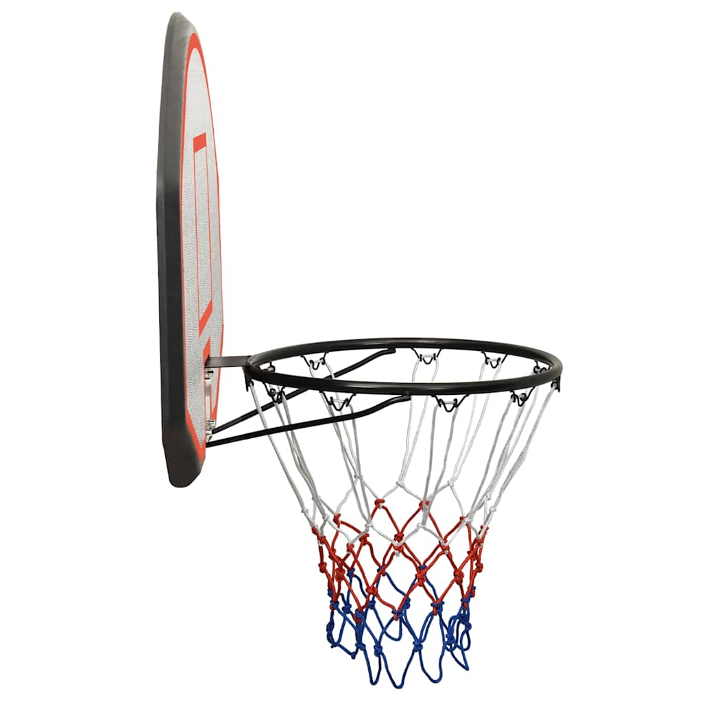 basketballkurv med plade 90x60x2 cm polyethylen sort
