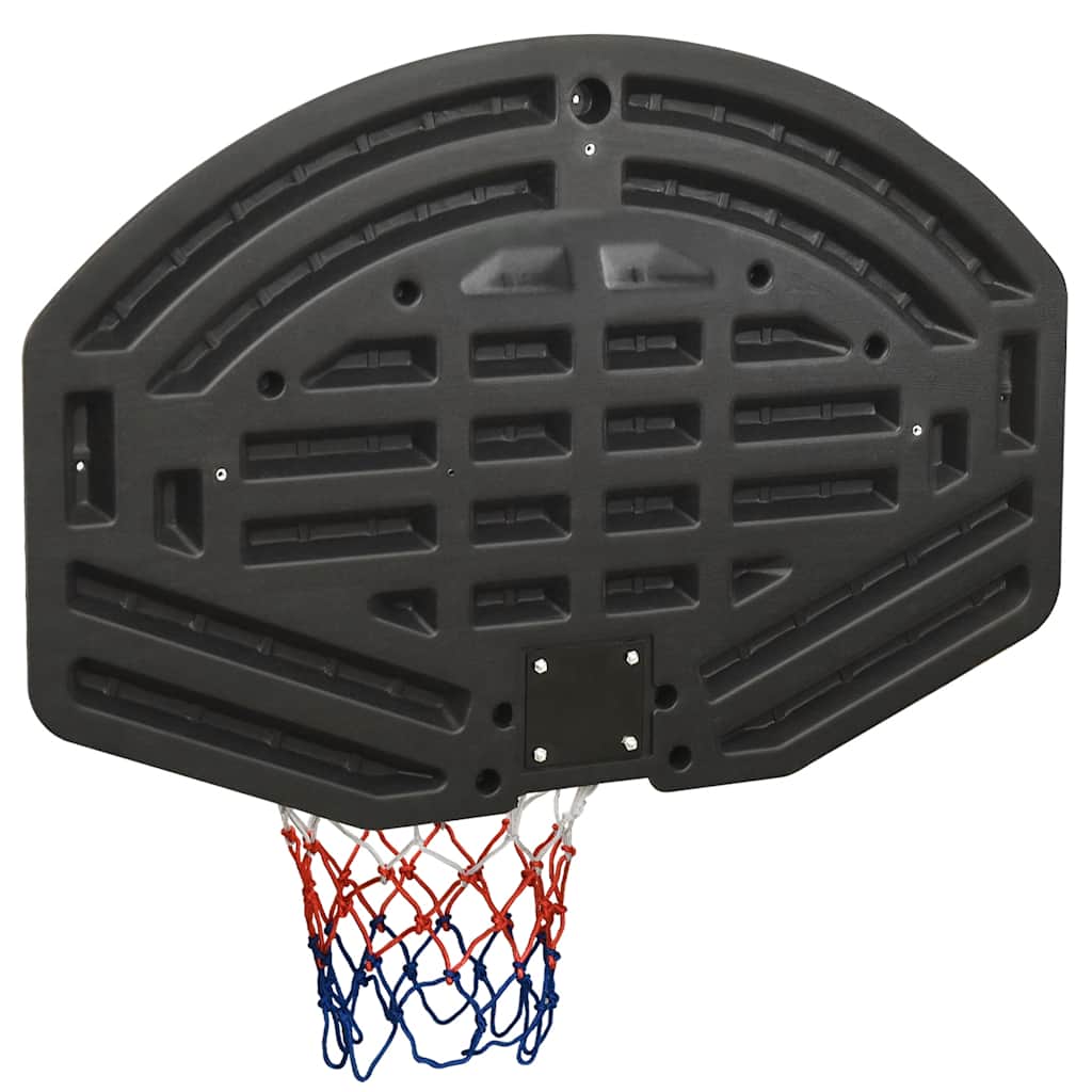 basketballkurv med plade 90x60x2 cm polyethylen sort