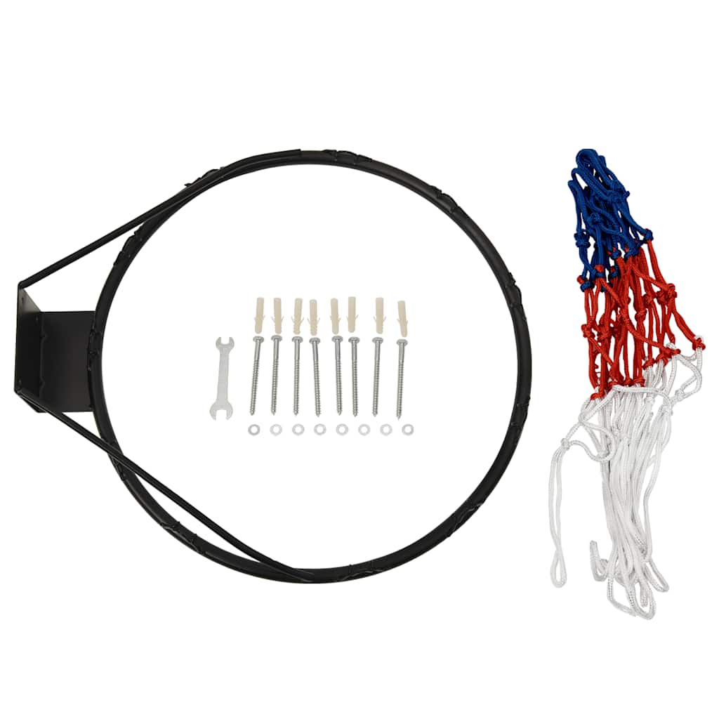 basketballkurv med plade 90x60x2 cm polyethylen sort