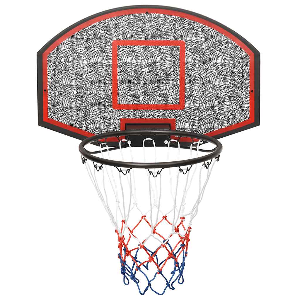 basketballkurv med plade 71x45x2 cm polyethylen sort