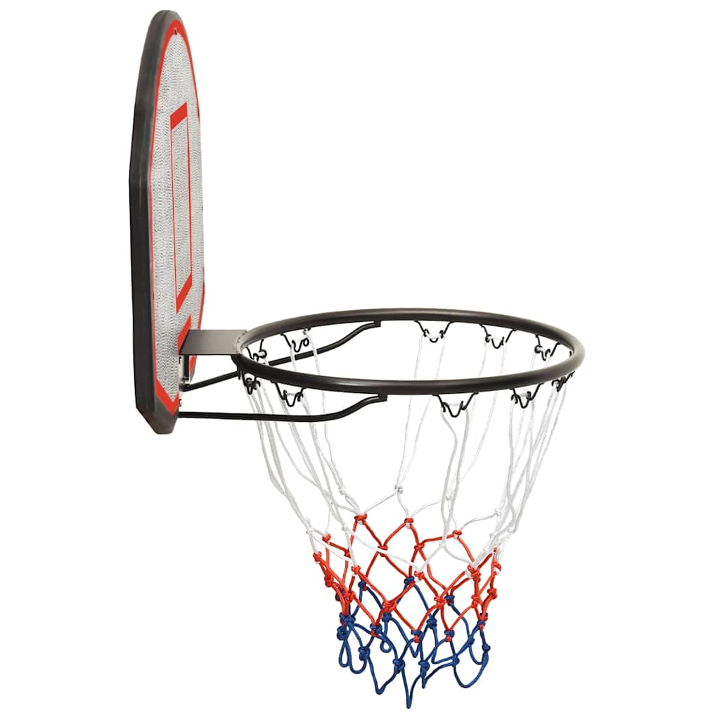 basketballkurv med plade 71x45x2 cm polyethylen sort
