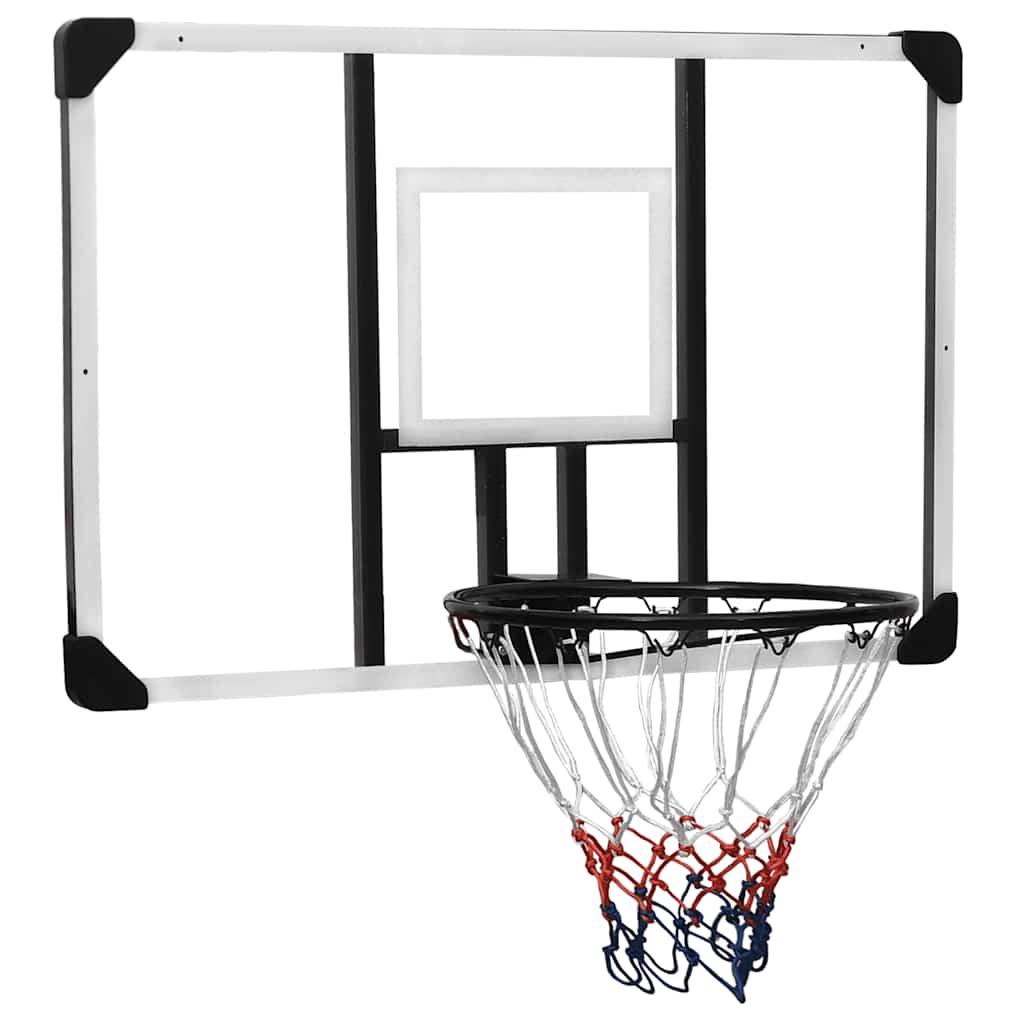 basketballkurv med plade 106x69x3 cm polycarbonat transparent
