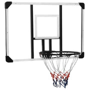 basketballkurv med plade 106x69x3 cm polycarbonat transparent