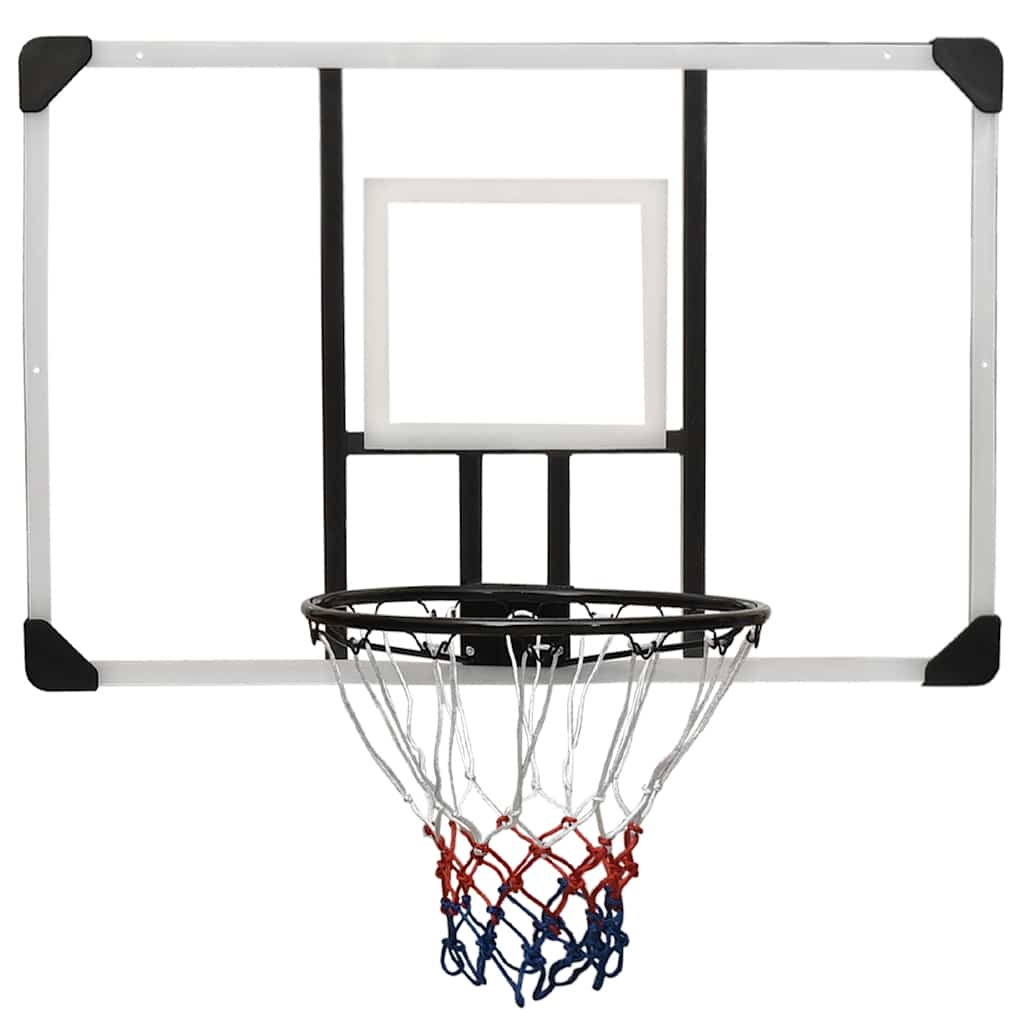 basketballkurv med plade 106x69x3 cm polycarbonat transparent