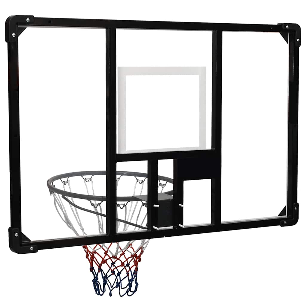 basketballkurv med plade 106x69x3 cm polycarbonat transparent