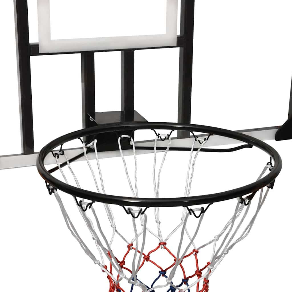 basketballkurv med plade 106x69x3 cm polycarbonat transparent