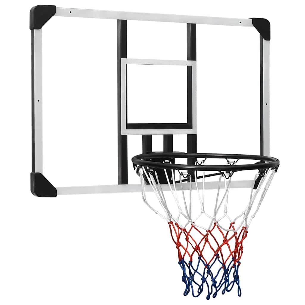 basketballkurv med plade 90x60x2,5 cm polycarbonat transparent