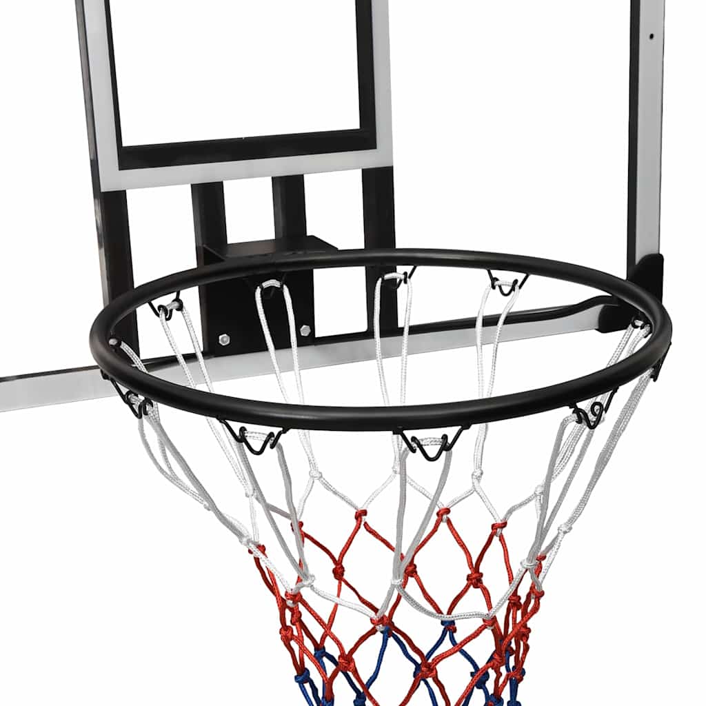 basketballkurv med plade 90x60x2,5 cm polycarbonat transparent