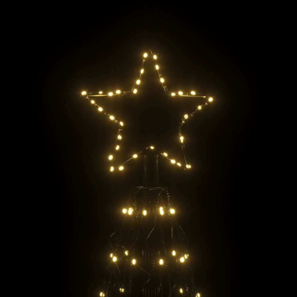 juletræ med kogle, varm hvid, 1400 LED'er, 160x500 cm