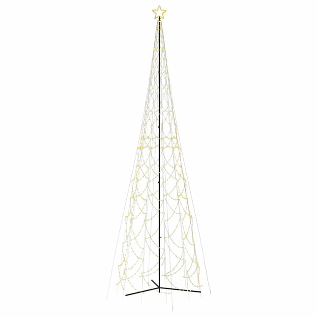 juletræ med kogle, varm hvid, 3000 LED'er, 230x800 cm