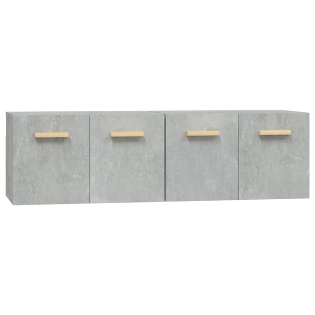 vægskabe 2 stk. 60x36,5x35 cm konstrueret træ betongrå