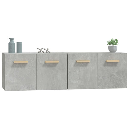 vægskabe 2 stk. 60x36,5x35 cm konstrueret træ betongrå