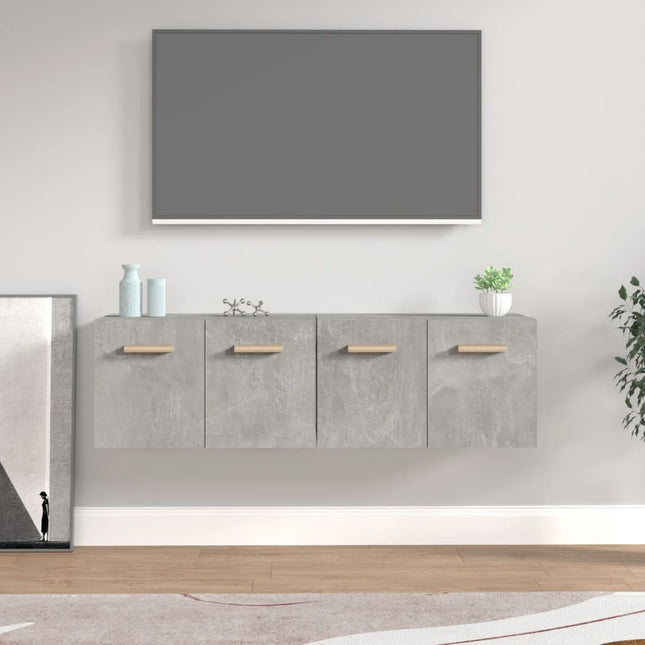 vægskabe 2 stk. 60x36,5x35 cm konstrueret træ betongrå