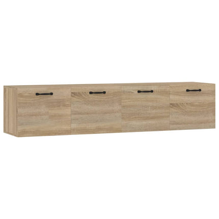 vægskabe 2 stk. 60x36,5x35 cm konstrueret træ sonoma-eg