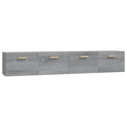 vægskabe 2 stk. 100x36,5x35 cm konstrueret træ grå sonoma-eg