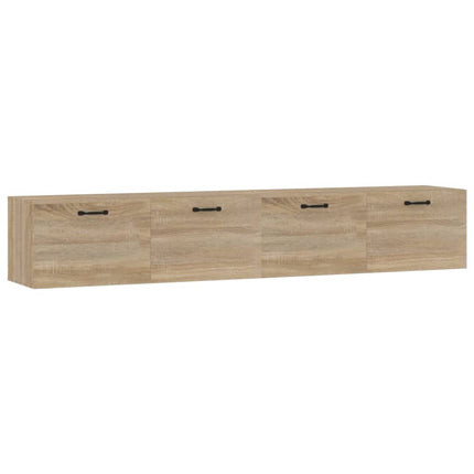 vægskabe 2 stk. 100x36,5x35 cm konstrueret træ sonoma-eg