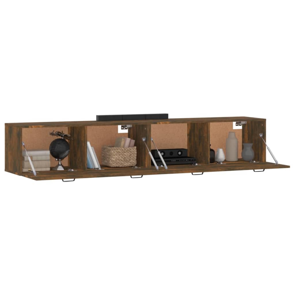 vægskabe 2 stk. 100x36,5x35 cm konstrueret træ sonoma-eg