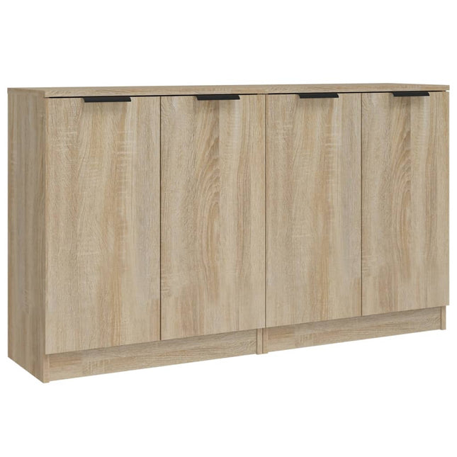 skænke 2 stk. 60x30x70 cm konstrueret træ sonoma-eg