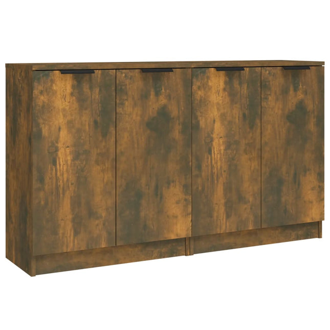 skænke 2 stk. 60x30x70 cm konstrueret træ røget egetræsfarve