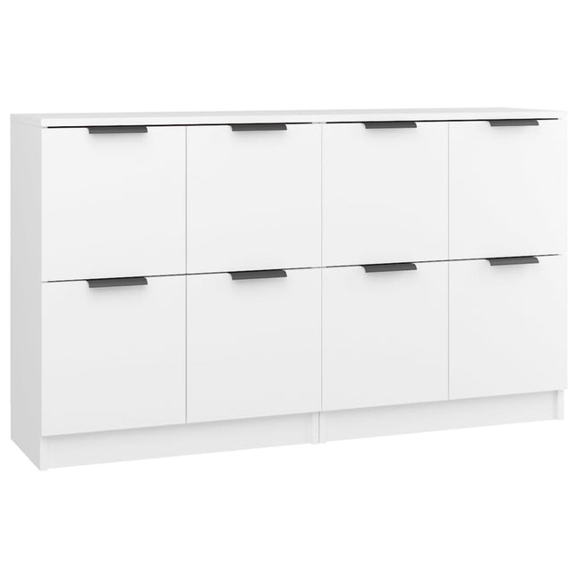 skænke 2 stk. 60x30x70 cm konstrueret træ hvid