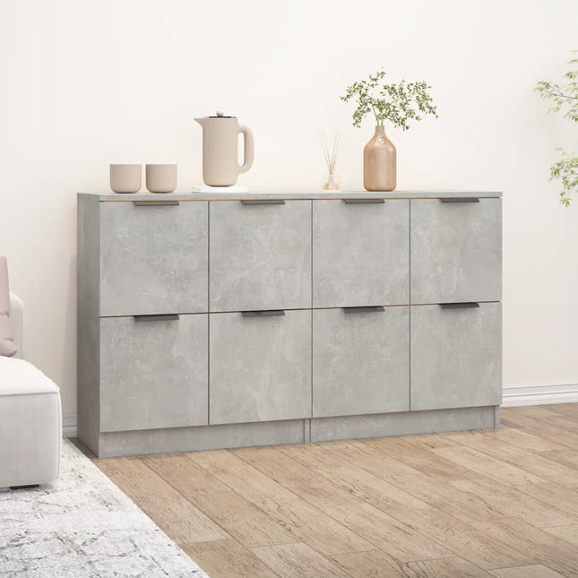 skænke 2 stk. 60x30x70 cm konstrueret træ betongrå