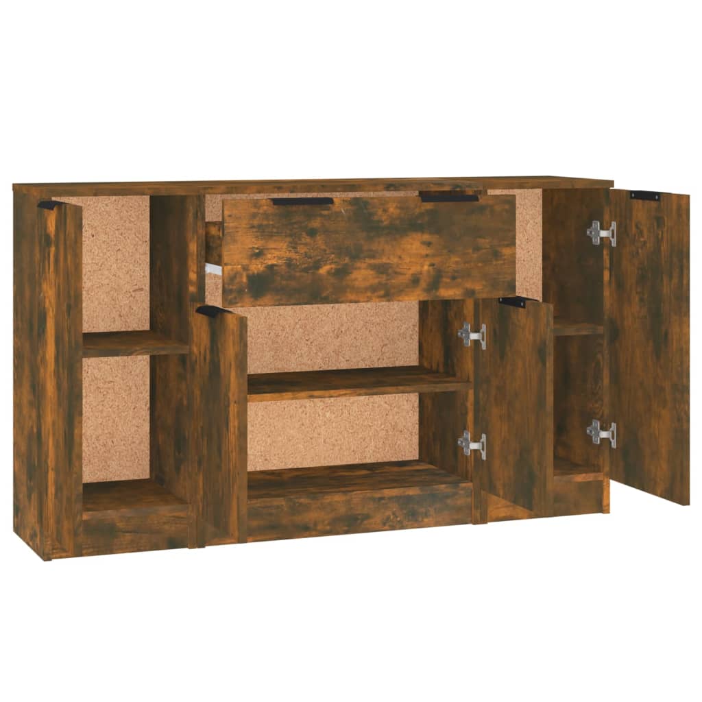 skænke 3 stk. konstrueret træ røget egetræ