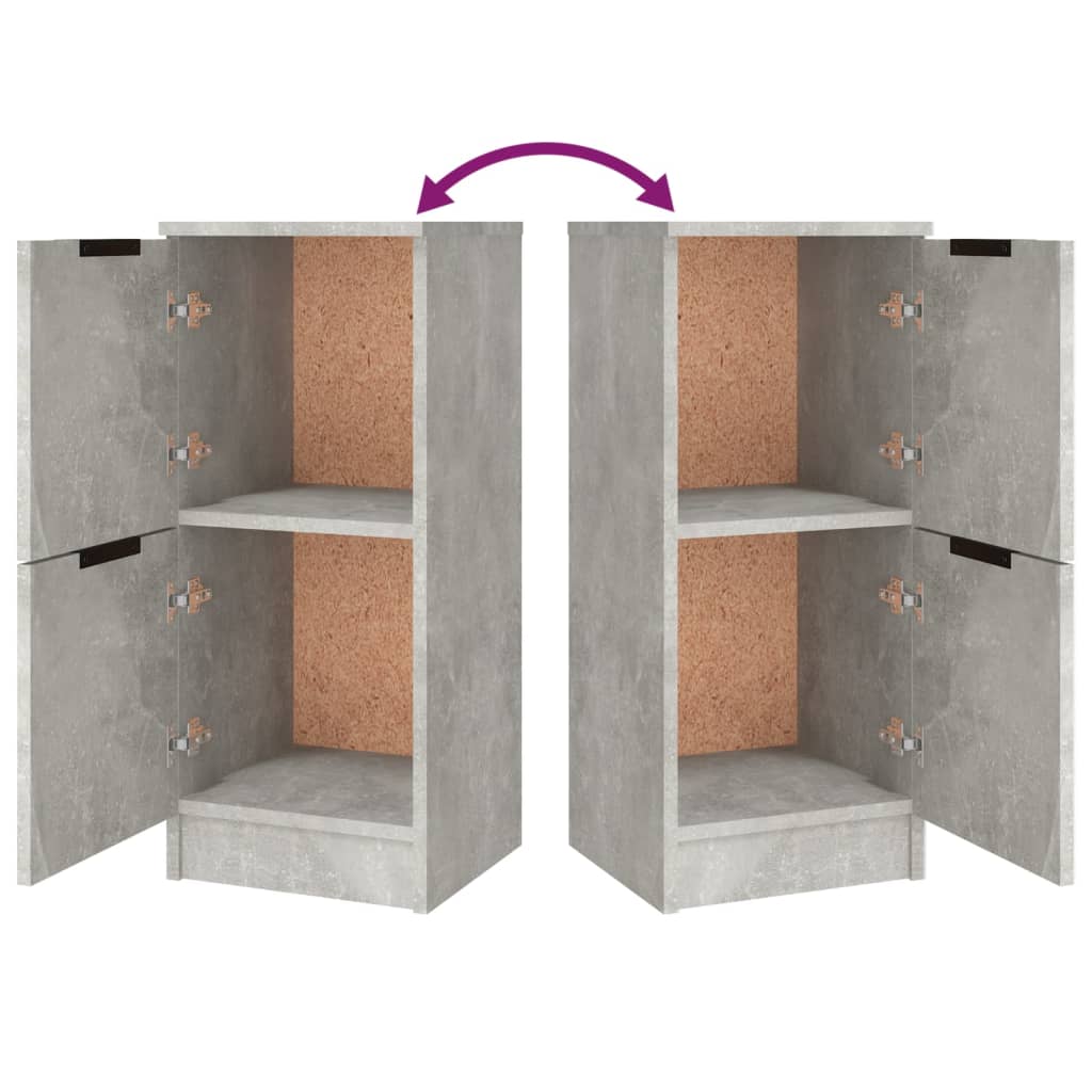 skænke 3 stk. konstrueret træ betongrå