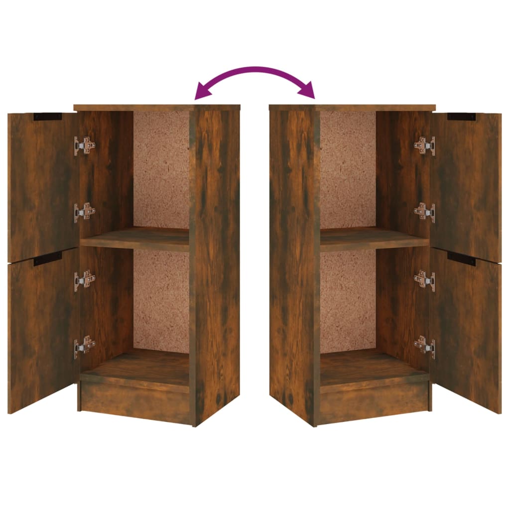 skænke 3 stk. konstrueret træ røget egetræ