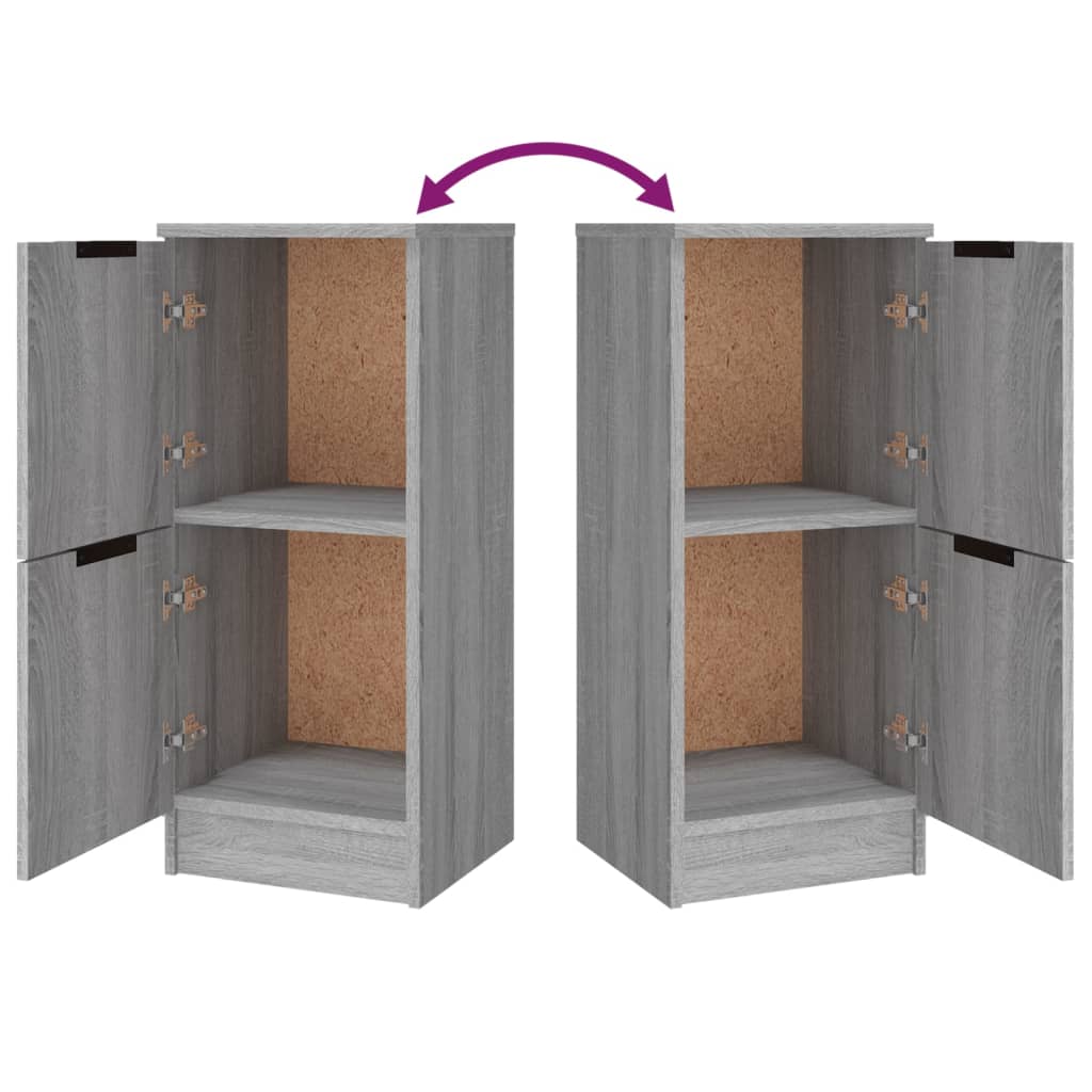 skænke 3 stk. konstrueret træ grå sonoma-eg