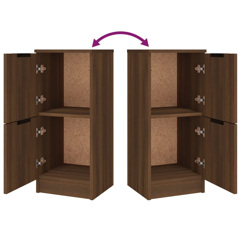 skænke 3 stk. konstrueret træ brun egetræsfarve