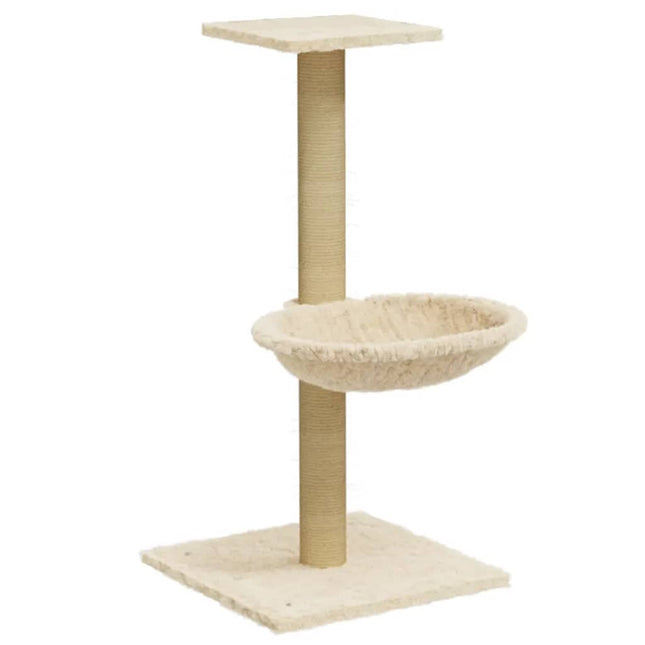 kradsetræ med sisalkradsestolpe 74 cm cremefarvet