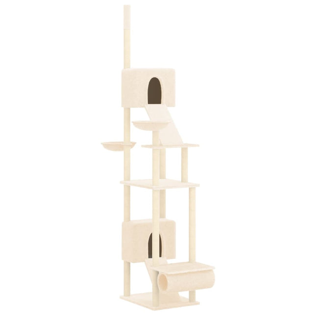 kradsetræ fra gulv til loft 277-303 cm cremefarvet