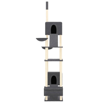 kradsetræ fra gulv til loft 277-303 cm mørkegrå