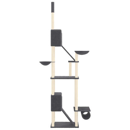 kradsetræ fra gulv til loft 277-303 cm mørkegrå