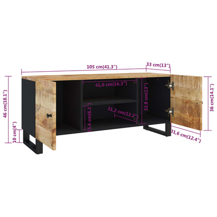 tv-bord 105x33x46cm massivt mangotræ
