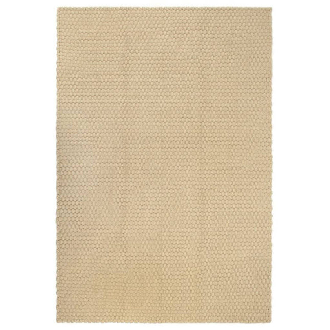 gulvtæppe 160x230 cm rektangulært bomuld naturfarvet