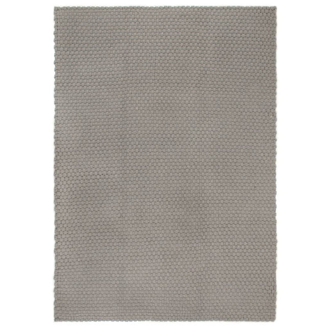 gulvtæppe 160x230 cm rektangulært bomuld grå