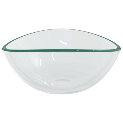 håndvask 54,5x35x15,5 cm hærdet glas transparent