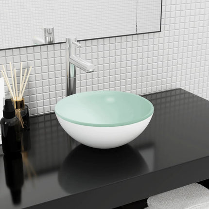 håndvask 30x12 cm hærdet glas hvid