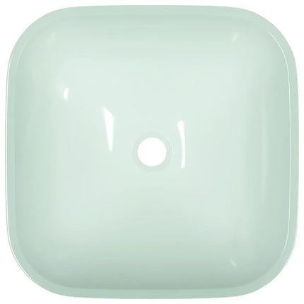 håndvask 42x42x14 cm glas hvid