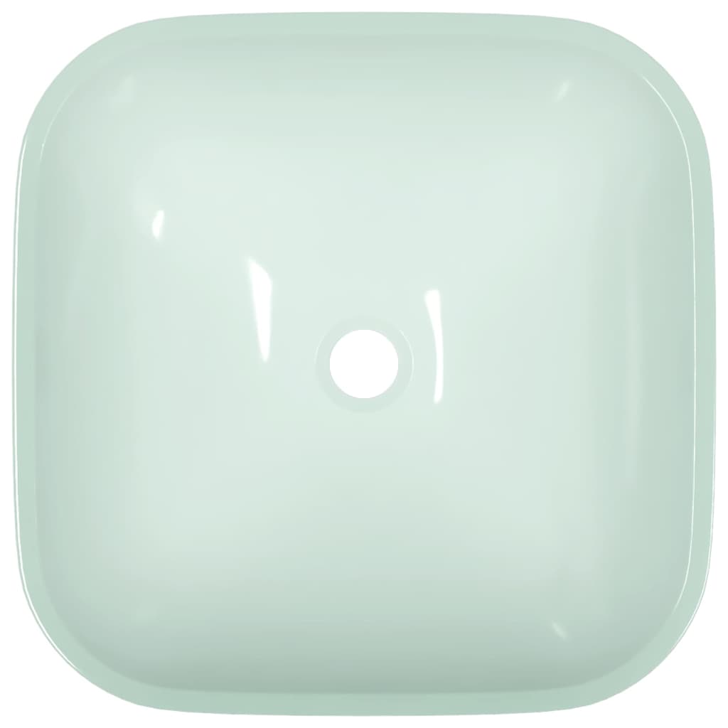 håndvask 42x42x14 cm glas hvid